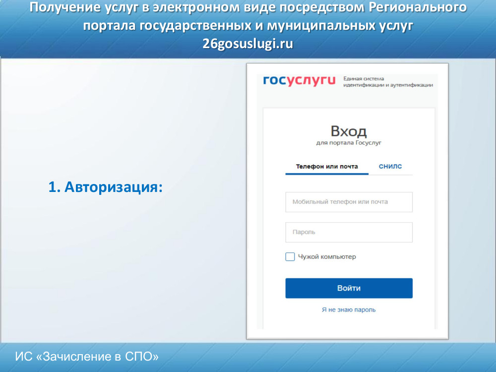 инструкция госуслуги